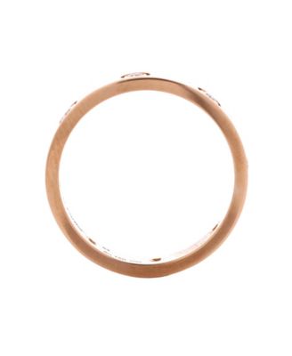  Love Wedding Band 8 Diamonds Ring 18K Rose Gold with Diamonds