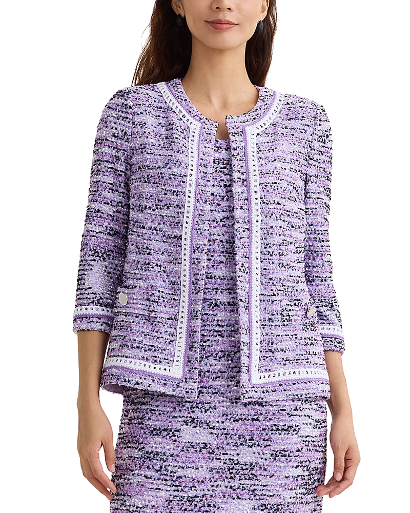 Misook Wrinkle Resistant Eyelash Knit Jacket
