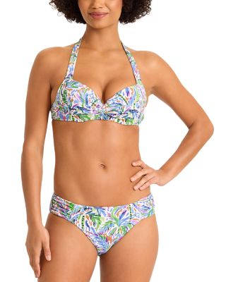 Poolside Palms Underwire Halter Bikini Top