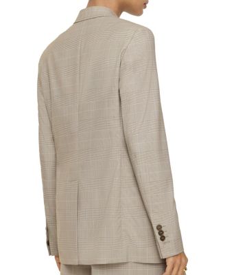 Check Wool Tailored Jacket