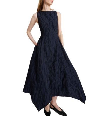  Palma Sleeveless Midi Dress in Abstract Jacquard