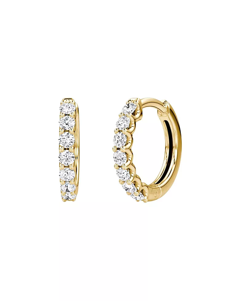 Vrai Eternity Hoops in 14K Gold, 0.28ctw Round Brilliant Lab Grown Diamonds