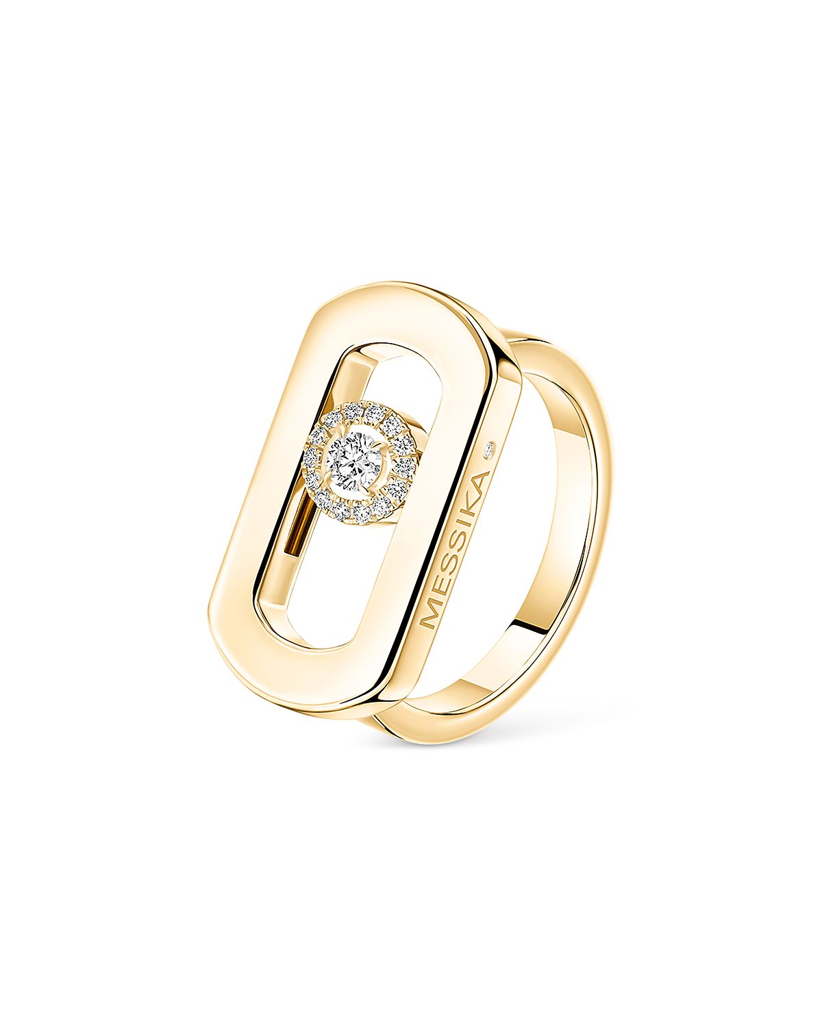 Messika So Move Diamond Link Signet Ring