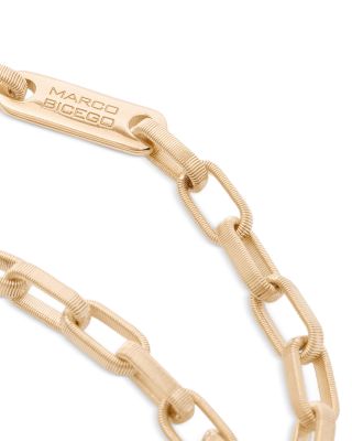 Men's 18K Yellow Gold Uomo Grooved Link Bracelet