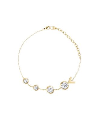  Arrow Station Bracelet in 14K Gold, 0.85ctw Round Brilliant Lab Grown Diamonds