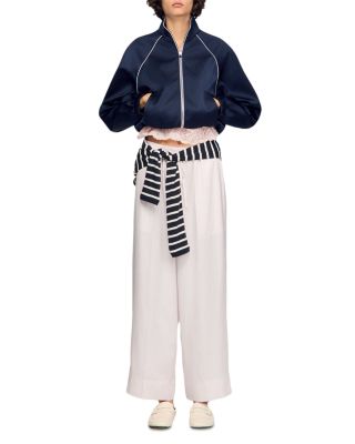 Satin Wide Leg Trousers