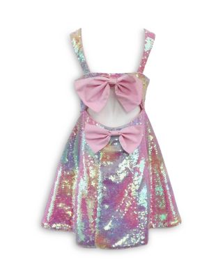 Lola + The Boys Ombre Sequin Bows Dress, 10
