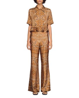 Vanessi Bandana Print Cropped Shirt