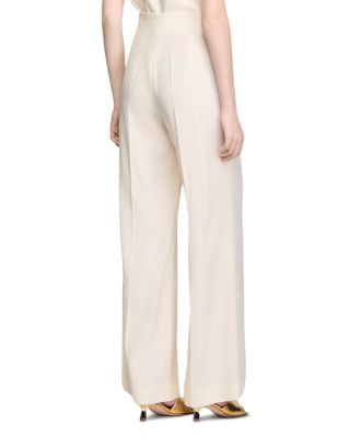 Tobias Buttoned Slit Straight Leg Trousers