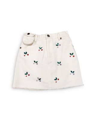 Girls' Cherry On Top Gem Denim Skirt - Little Kid, Big Kid