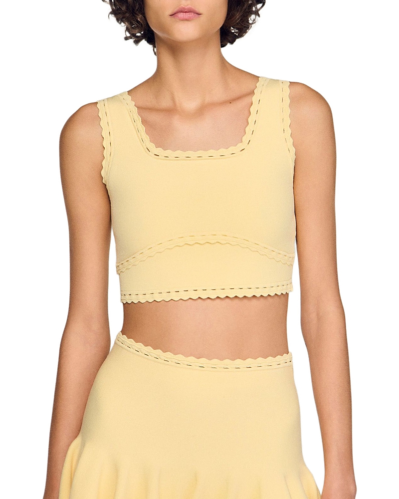 Sandro Telina Knit Crop Top