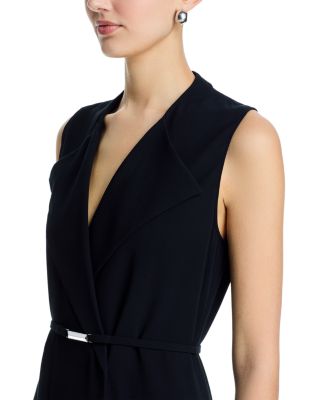 Dimosa Wing Lapel Wrap Dress