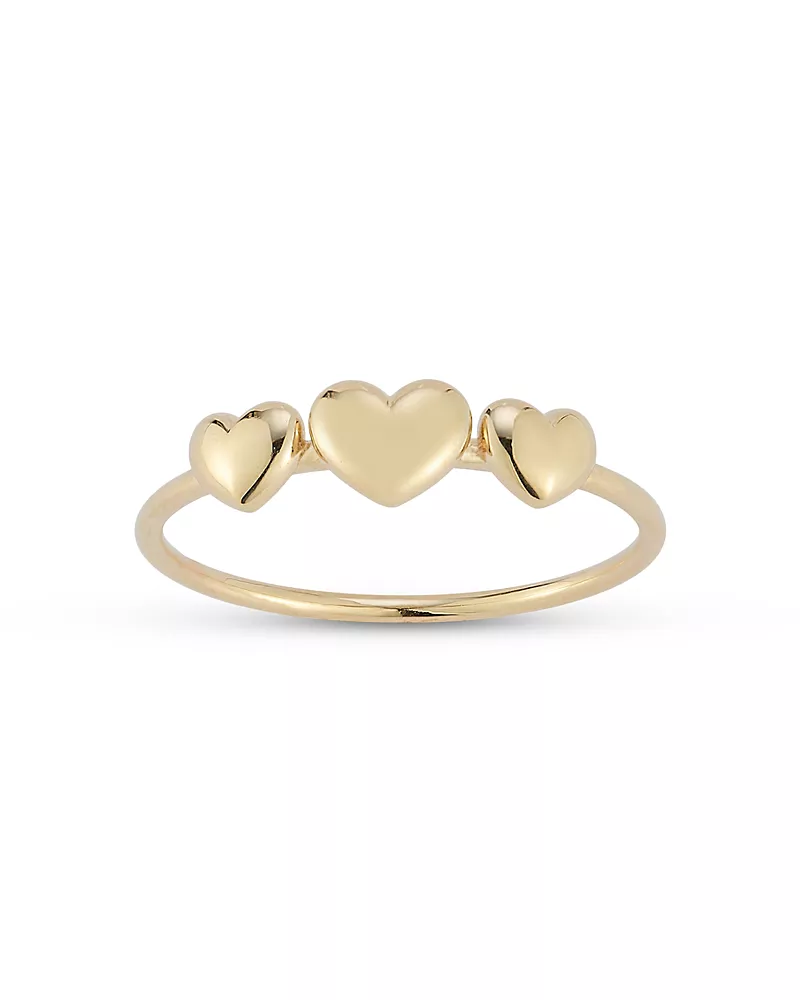 Moon & Meadow 14K Yellow Gold Triple Heart Ring
