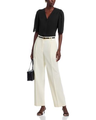 Round Sleeved Silk Top  