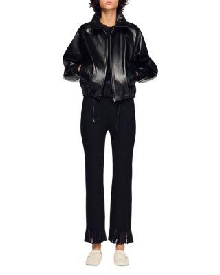 Ruffled Knit Trousers