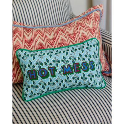 Hot Mess Needlepoint Pillow, 15" x 9"