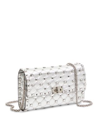 Rockstud Spike Chain Quilted Leather Crossbody Bag