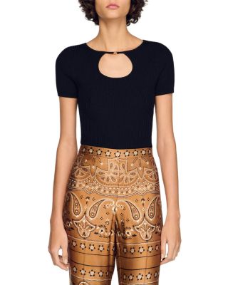 Nacre Openwork Neck Sweater