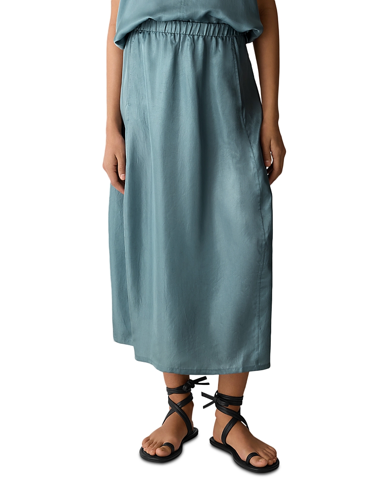 Eileen Fisher Lightweight Satin Shimmer Lantern Skirt