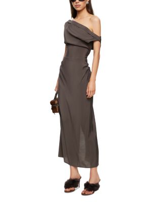 One Shoulder Maxi Dress