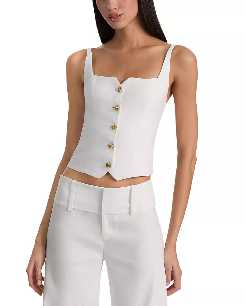 Alice and Olivia Kelcey Button Front Camisole
