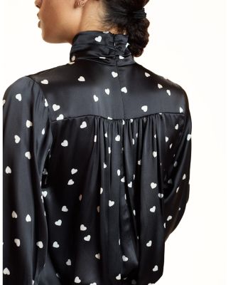 High Neck Silk Blouse