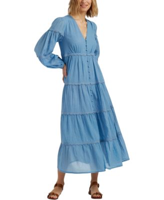  Women's Cotton Rainbow Scallop Dress