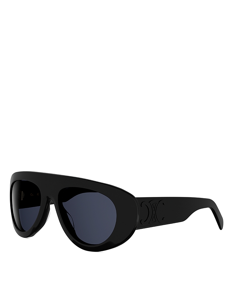 Celine Triomphe Stamp Pilot Sunglasses, 56.9mm