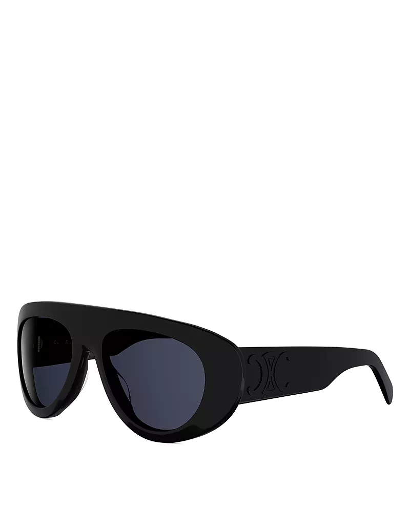Celine Triomphe Stamp Pilot Sunglasses, 56.9mm
