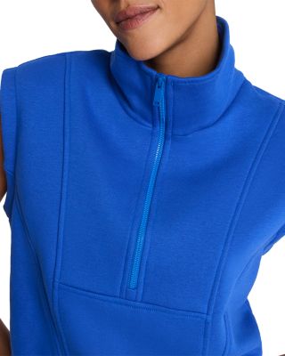 Cotton Fleece Half Zip Vest