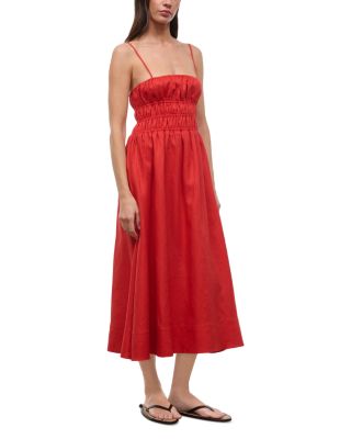 strapless open back dress Red One Shoulder Mesh Rhinestone Cut Out Two Piece Sexy Party Dress   AMIClubwear