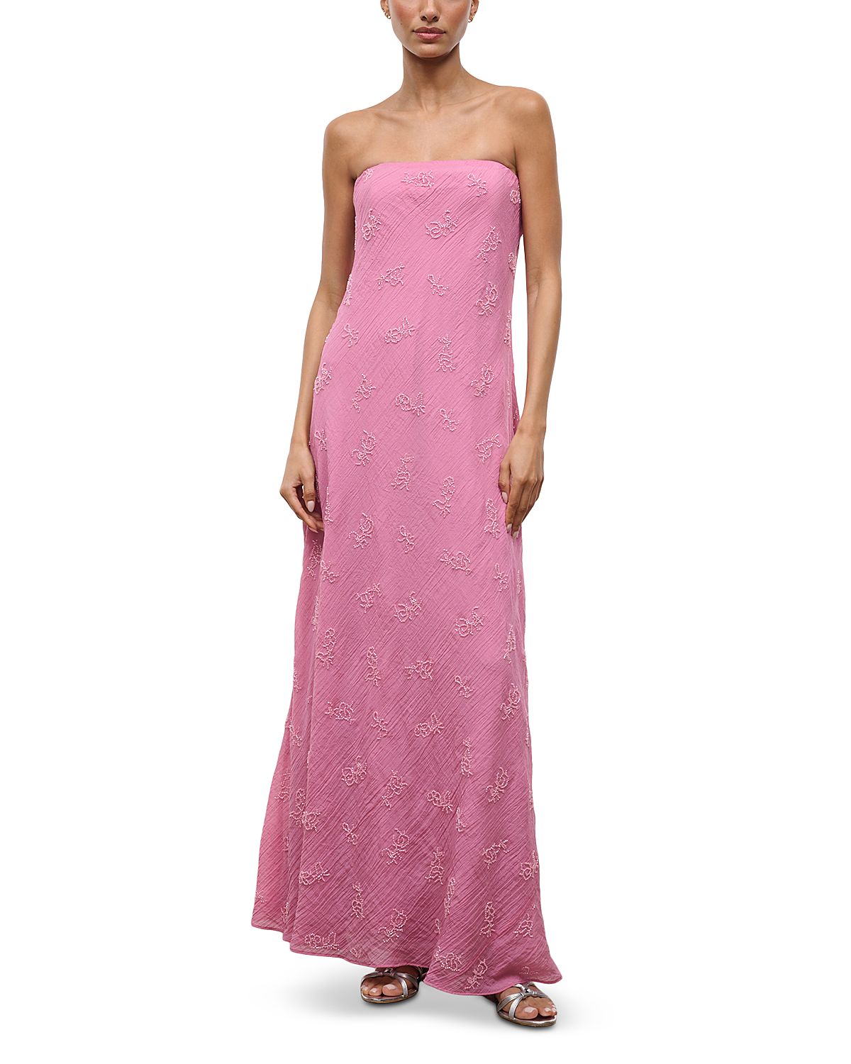 Staud Cassie Beaded Textured Dress