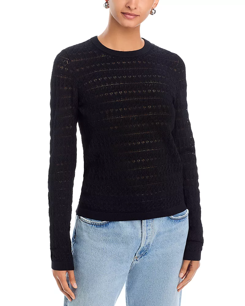 Michael Kors Pointelle Long Sleeve Sweater