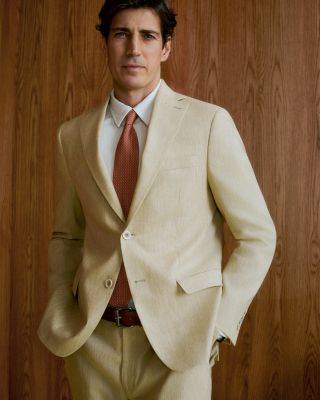 D&eacute;lav&eacute; Linen Slim Fit Suit Jacket