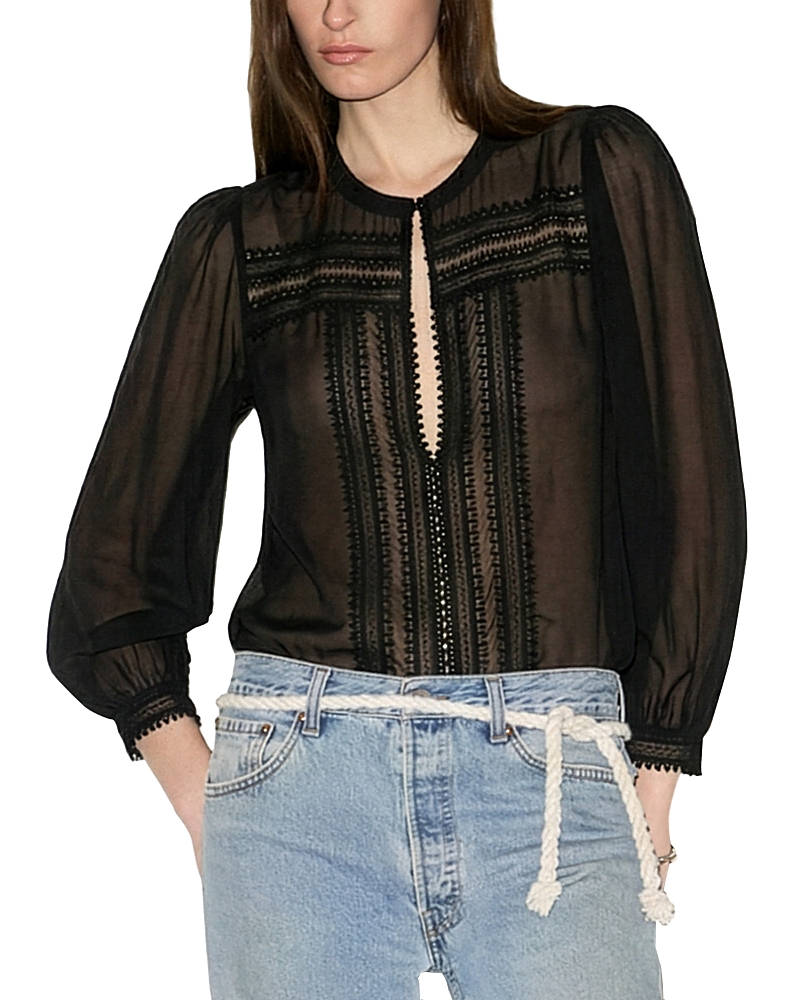 Re/Done Tate Long Sleeve Blouse
