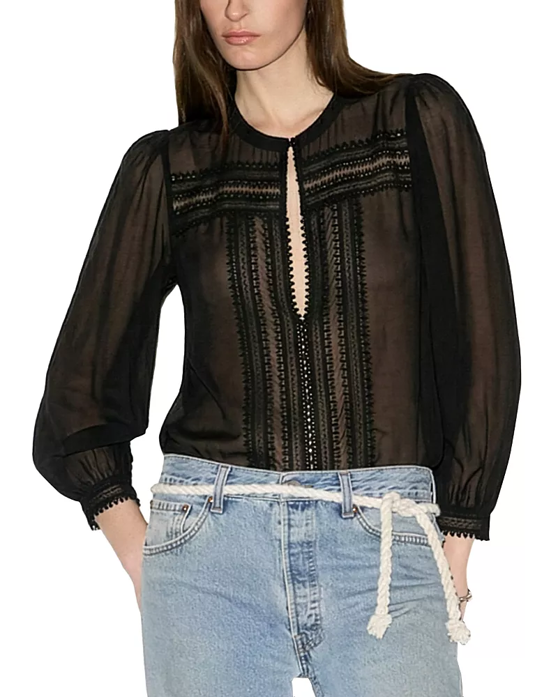 Re/Done Tate Long Sleeve Blouse