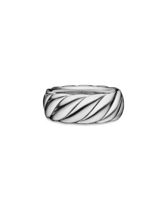 Men's Sterling Silver Sculptured Cable Band