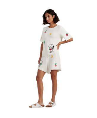  Women's Cotton Snoopy Crochet Tee