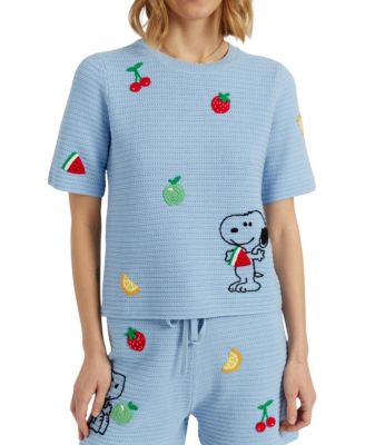  Women's Cotton Snoopy Crochet Tee