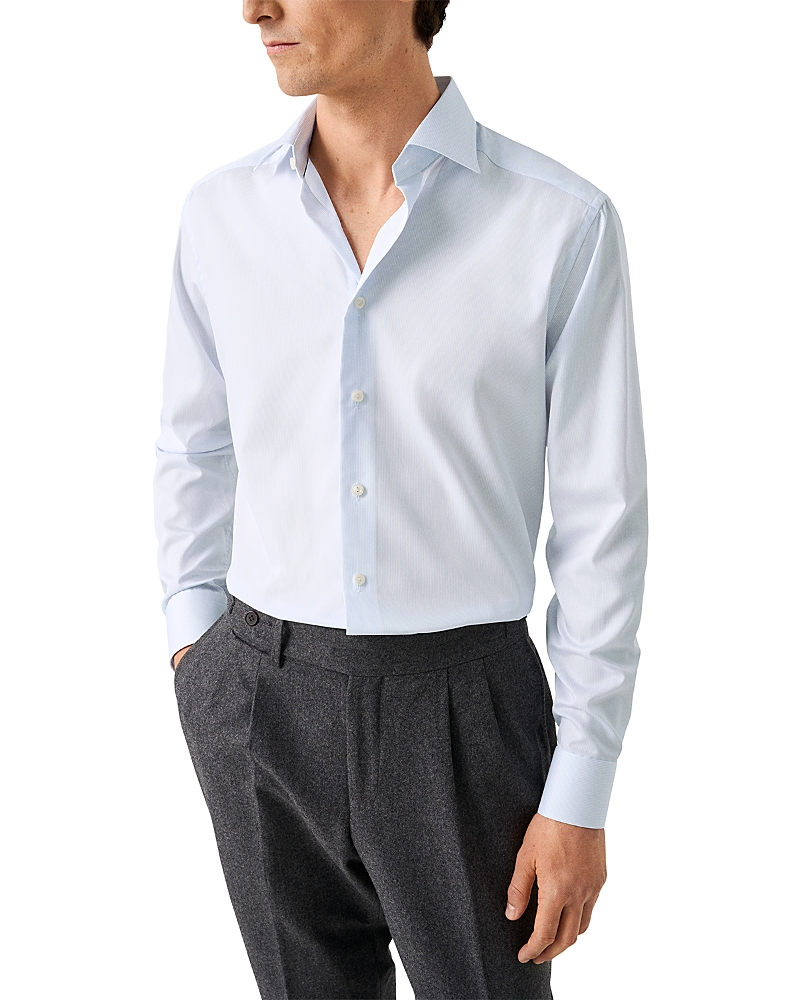 Eton Slim Fit Striped Twill Shirt Dress Shirt