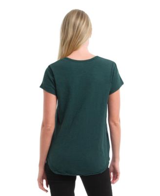  Short Sleeve Raw Hem Shirttail Tee