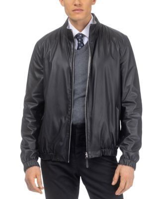  Men's Nappa Leather Jacket Reversible to Cashmere & Wool Crafted From Loro Piana