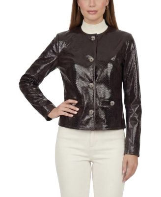  Metis Suede Pythn Printed Jacket