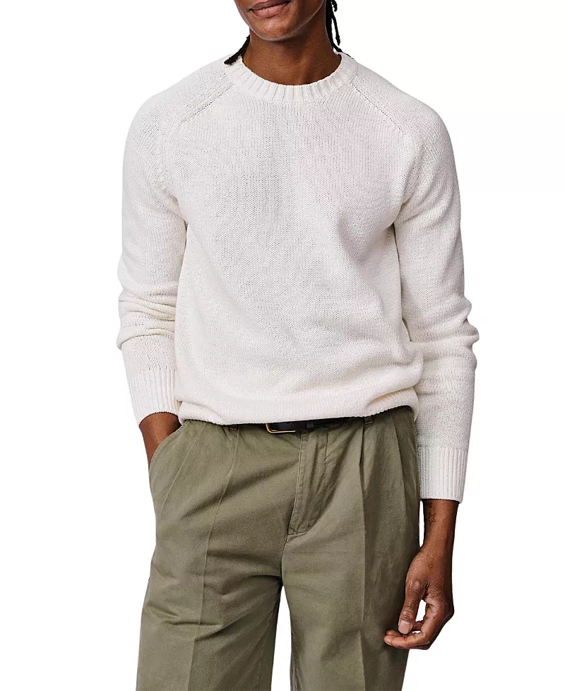 Aubin Lacey Cotton Linen Crew Neck Jumper