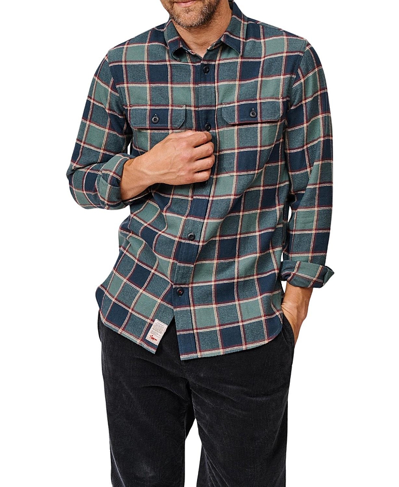 Aubin Crowle Button Up Flannel Shirt