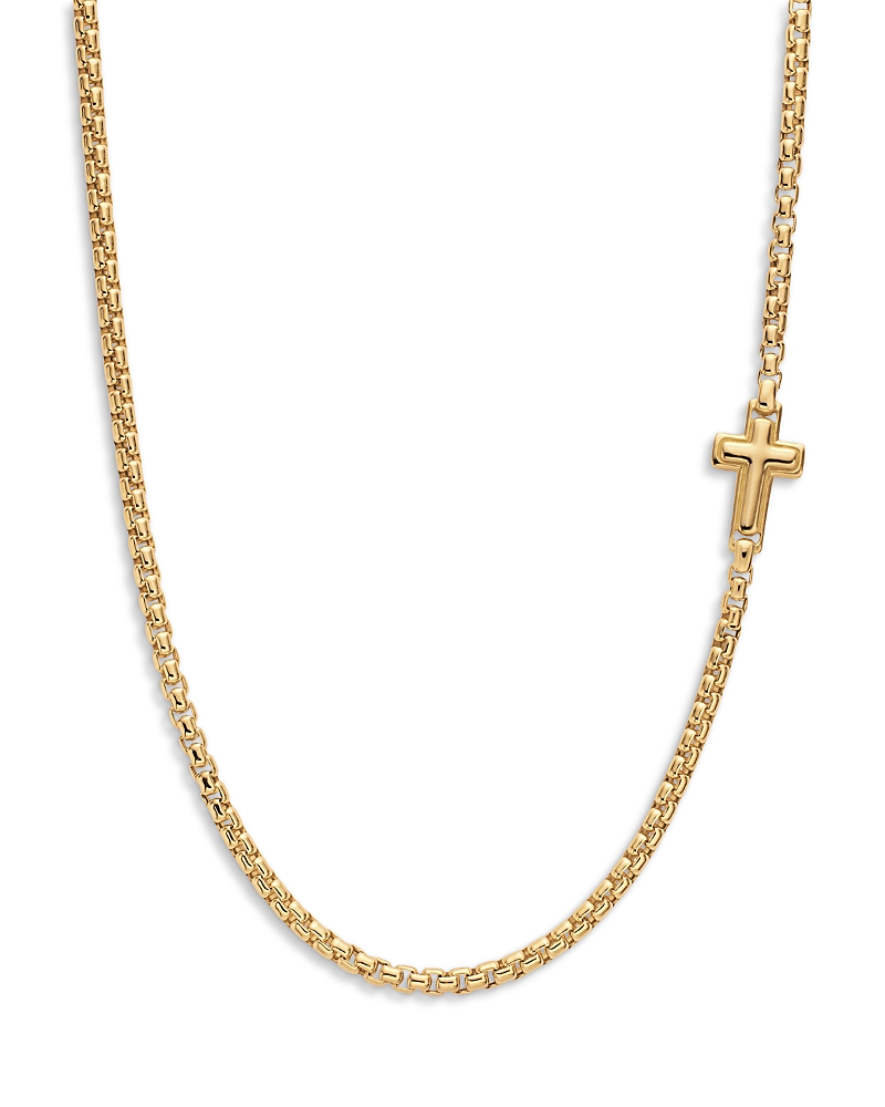 David Yurman Cross Station Necklace in 18K Yellow Gold, 3.4mm
