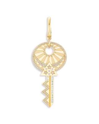 18K Yellow Gold 1975 Diamond Key to the Universe Pendant