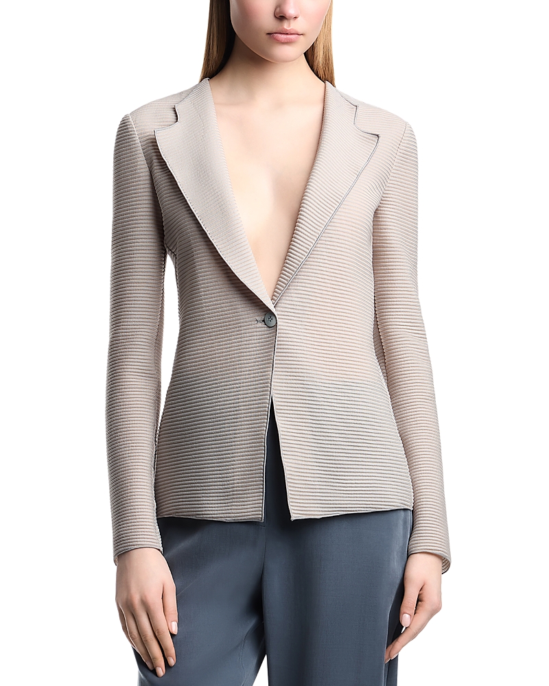 Emporio Armani Ribbed Jersey Blazer