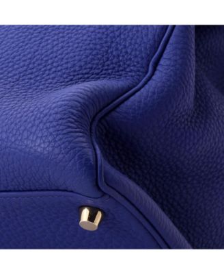 Kelly 35 Handbag Blue Togo with Gold Hardware