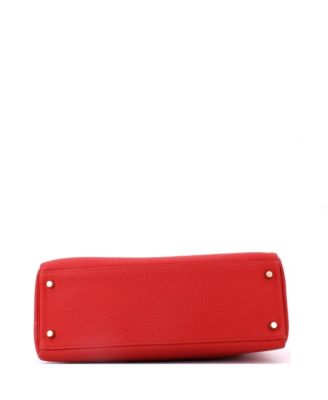 Kelly 32 Handbag Red Togo with Gold Hardware